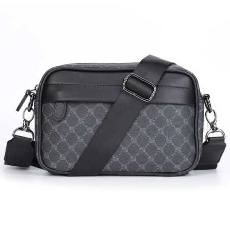 Bolso de hombro informal de negocios para hombres, bandolera de cuero PU con correa ancha, bolsos cruzados cuadrados de diseñado