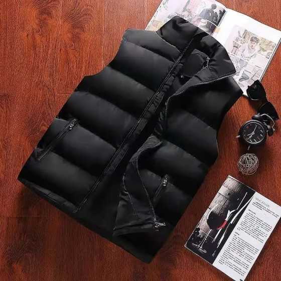 Chaleco para hombre, chaqueta cálida sin mangas, abrigo impermeable co
