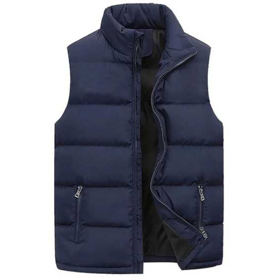 Chaleco para hombre, chaqueta cálida sin mangas, abrigo impermeable co
