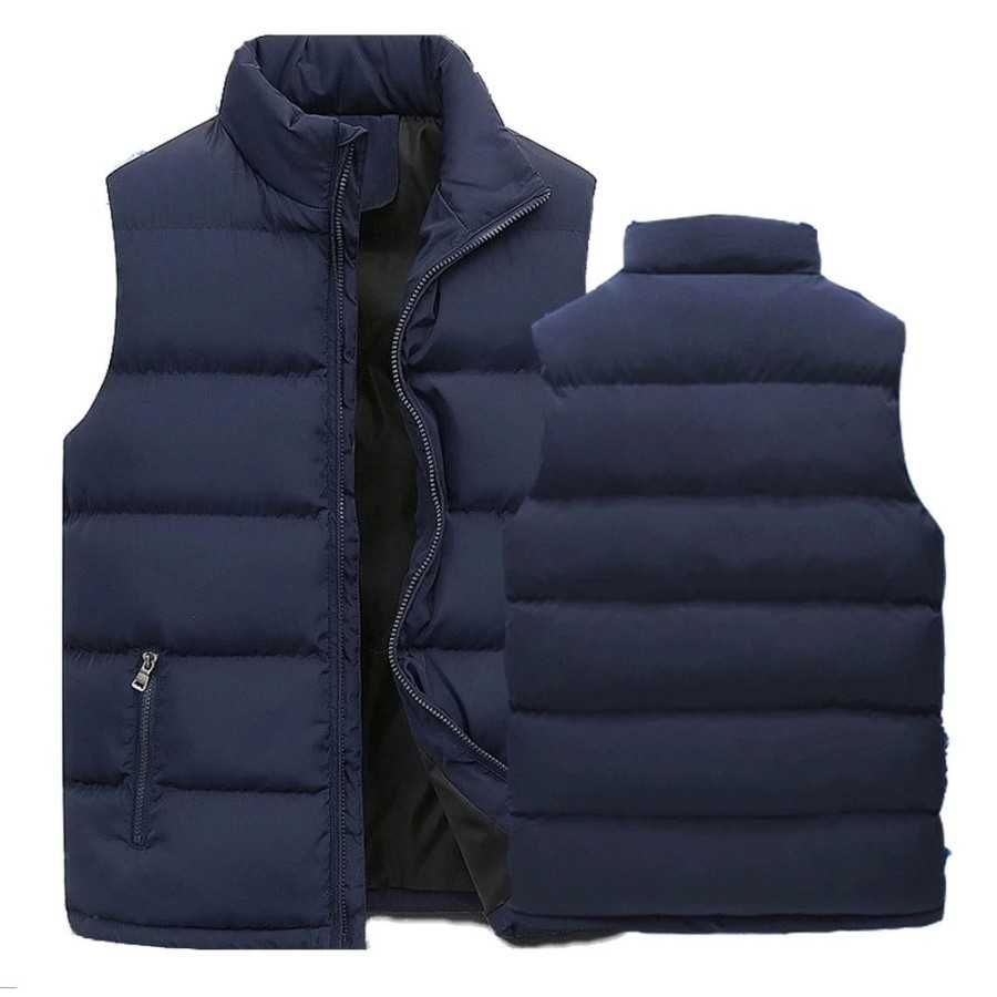 Chaleco para hombre, chaqueta cálida sin mangas, abrigo impermeable co