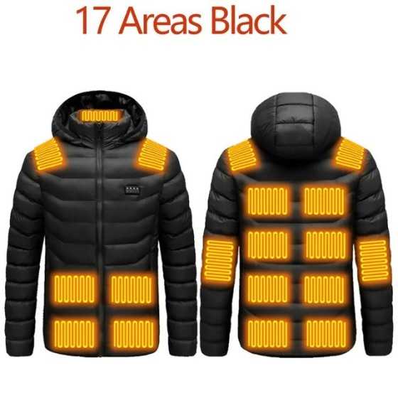 NWE-chaquetas calefactoras impermeables para hombre, abrigo con termos