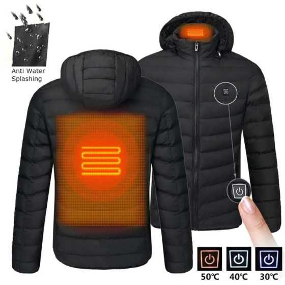 NWE-chaquetas calefactoras impermeables para hombre, abrigo con termos