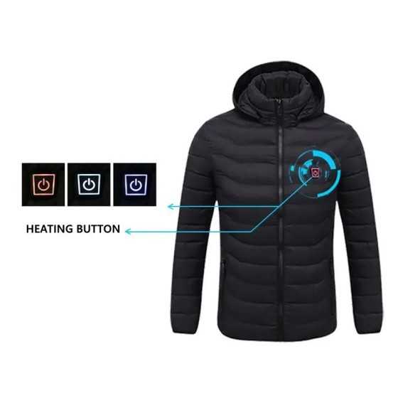 NWE-chaquetas calefactoras impermeables para hombre, abrigo con termos