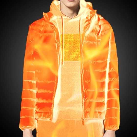 NWE-chaquetas calefactoras impermeables para hombre, abrigo con termos