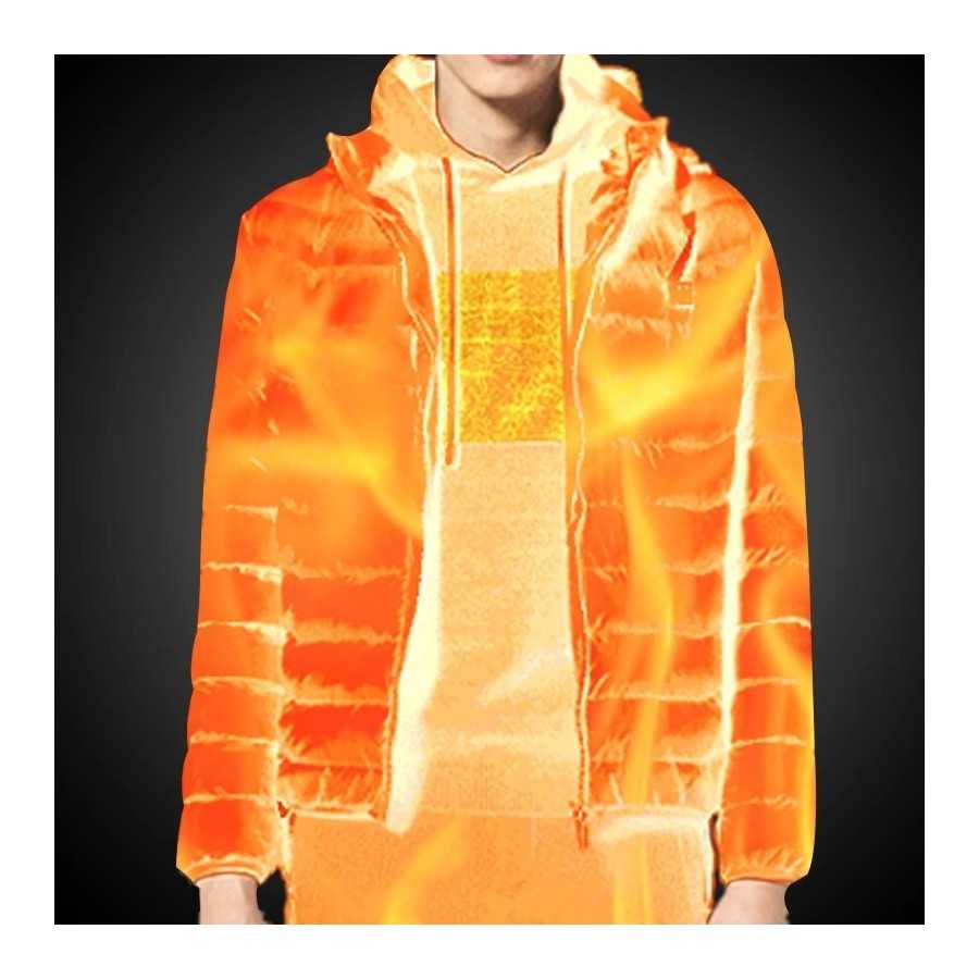 NWE-chaquetas calefactoras impermeables para hombre, abrigo con termos