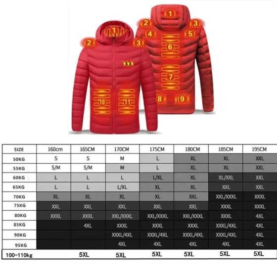 NWE-chaquetas calefactoras impermeables para hombre, abrigo con termos