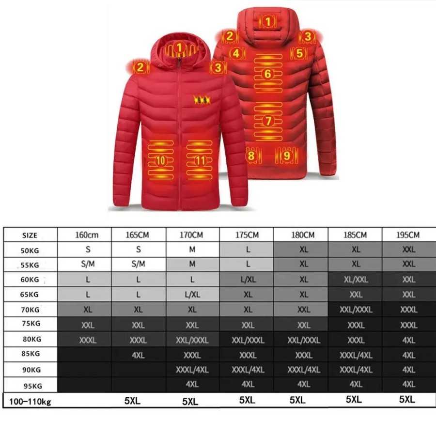 NWE-chaquetas calefactoras impermeables para hombre, abrigo con termos