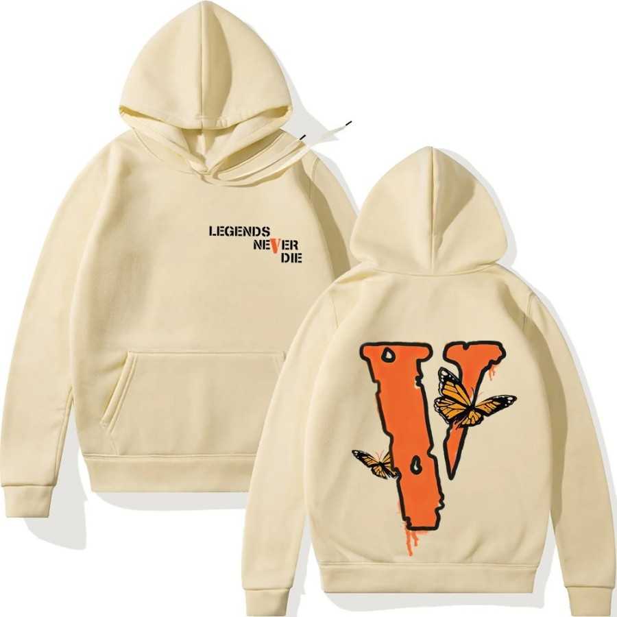 Sudadera con capucha con estampado de V grande para hombre, Sudadera c