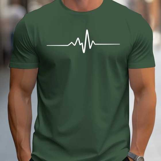 Camiseta de manga corta con cuello redondo para hombre, Camiseta depor Camiseta de manga corta con cuello redondo para hombre, Camiseta depor