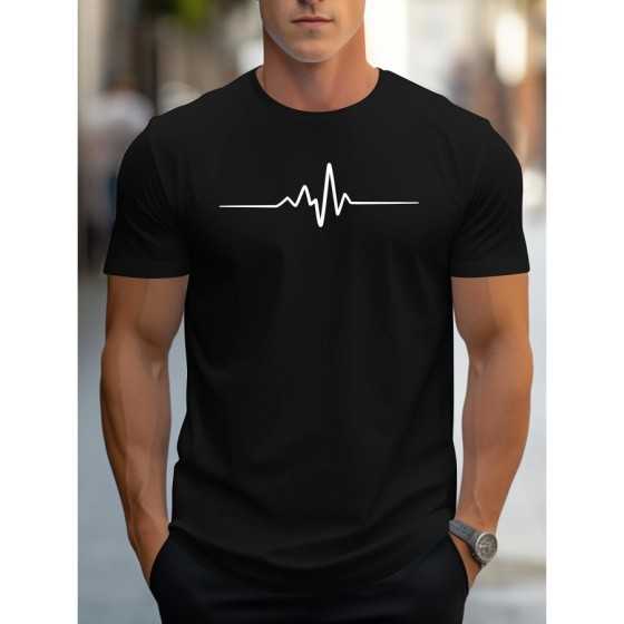 Camiseta de manga corta con cuello redondo para hombre, Camiseta depor Camiseta de manga corta con cuello redondo para hombre, Camiseta depor