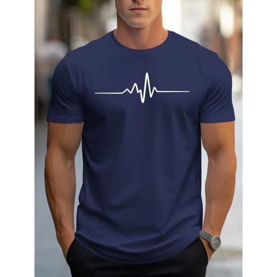 Camiseta de manga corta con cuello redondo para hombre, Camiseta depor Camiseta de manga corta con cuello redondo para hombre, Camiseta depor