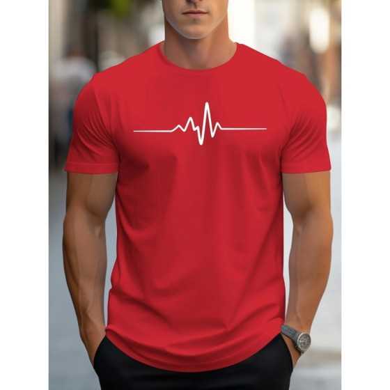 Camiseta de manga corta con cuello redondo para hombre, Camiseta depor Camiseta de manga corta con cuello redondo para hombre, Camiseta depor