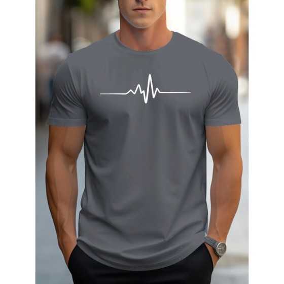 Camiseta de manga corta con cuello redondo para hombre, Camiseta depor Camiseta de manga corta con cuello redondo para hombre, Camiseta depor
