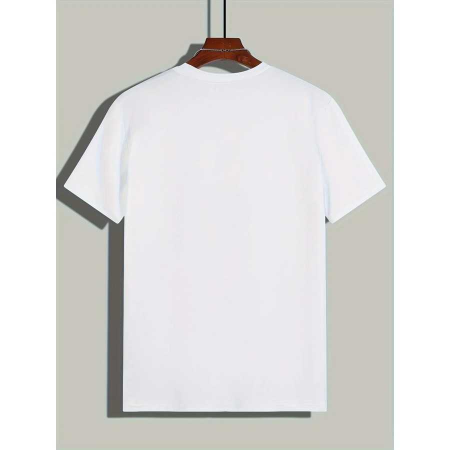 Camiseta de manga corta con cuello redondo para hombre, Camiseta depor