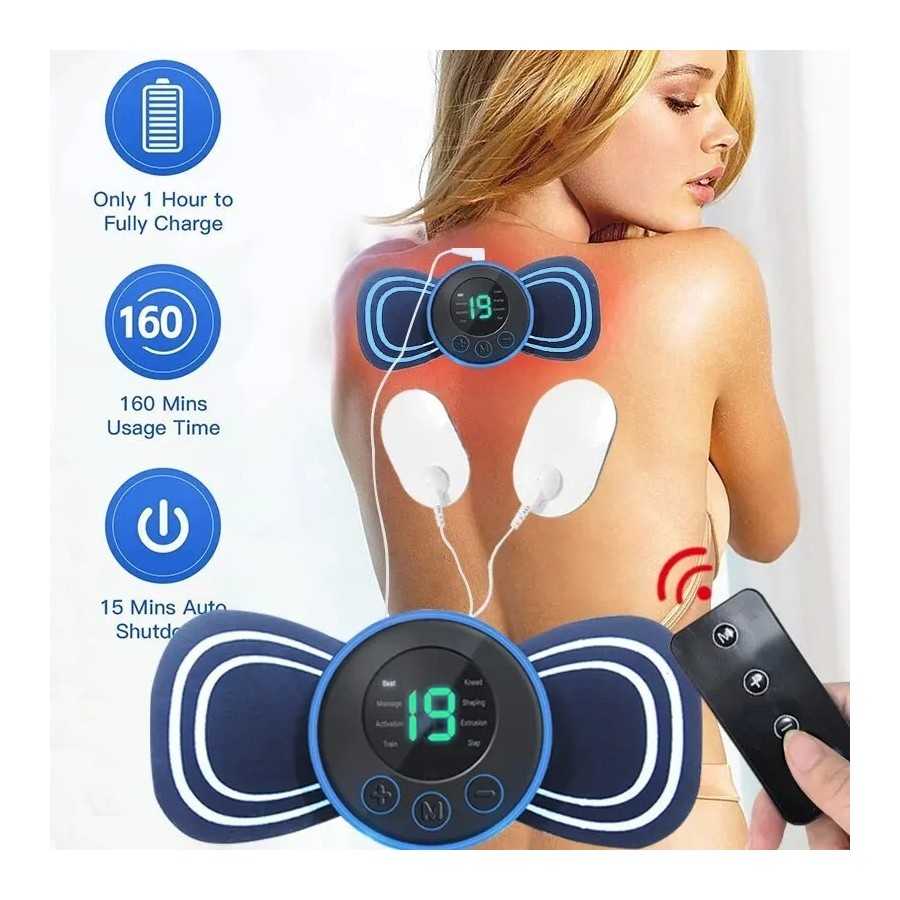 Mini masajeador eléctrico inteligente portátil para cuello, parche par