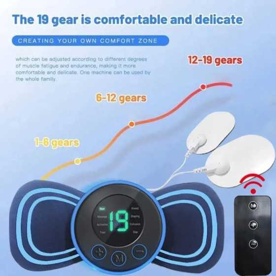 Mini masajeador eléctrico inteligente portátil para cuello, parche par