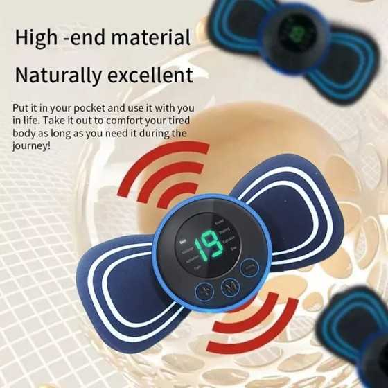 Mini masajeador eléctrico inteligente portátil para cuello, parche par