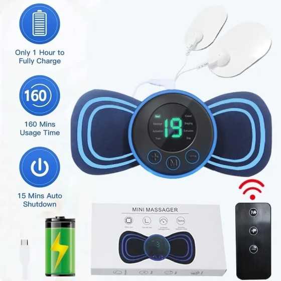 Mini masajeador eléctrico inteligente portátil para cuello, parche par