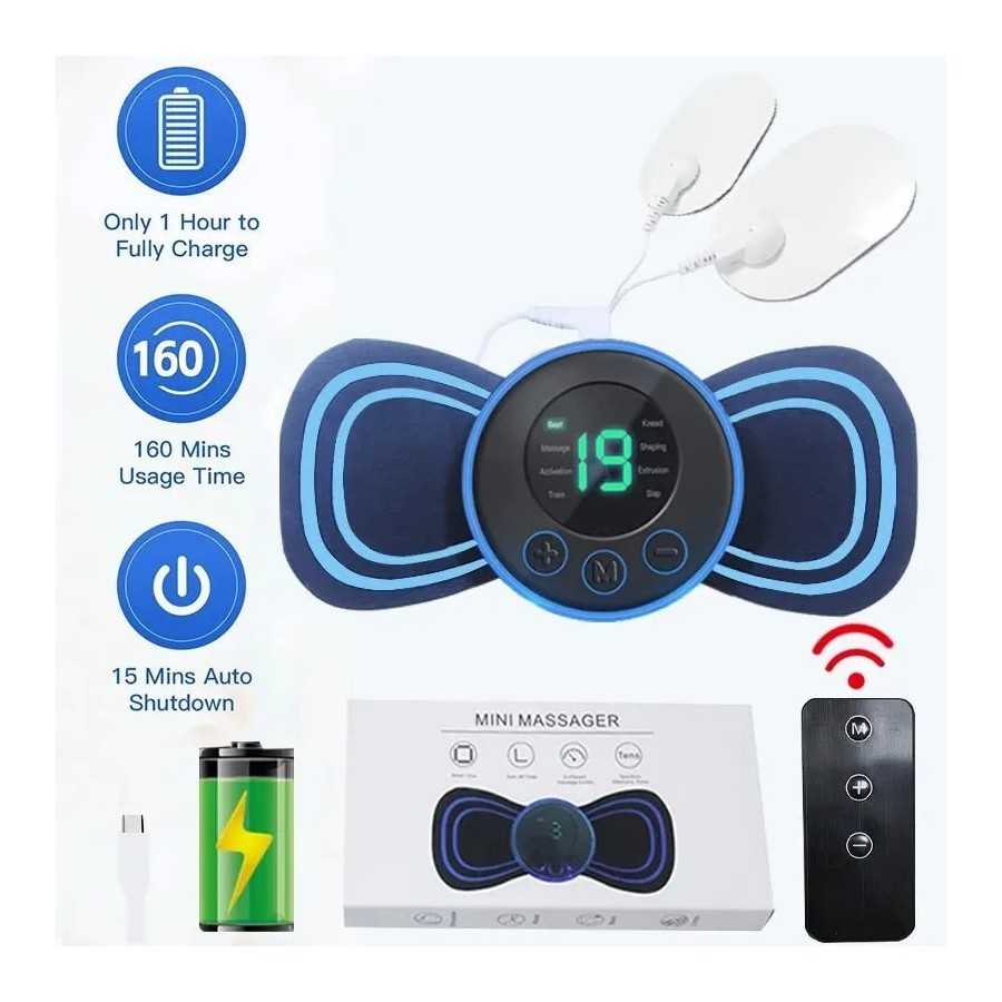 Mini masajeador eléctrico inteligente portátil para cuello, parche par