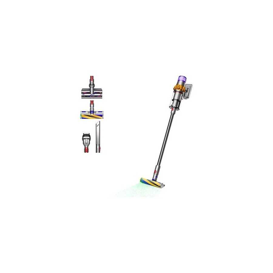 Aspirador escoba - Dyson v15 Detect™ Absolute, 240 W, 60 min, Inteligente y Potente, 3 Modos, Tecnología Láser, Sensor Suciedad