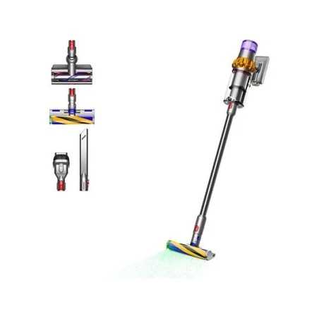 Aspirador escoba - Dyson v15 Detect™ Absolute, 240 W, 60 min, Inteligente y Potente, 3 Modos, Tecnología Láser, Sensor Suciedad