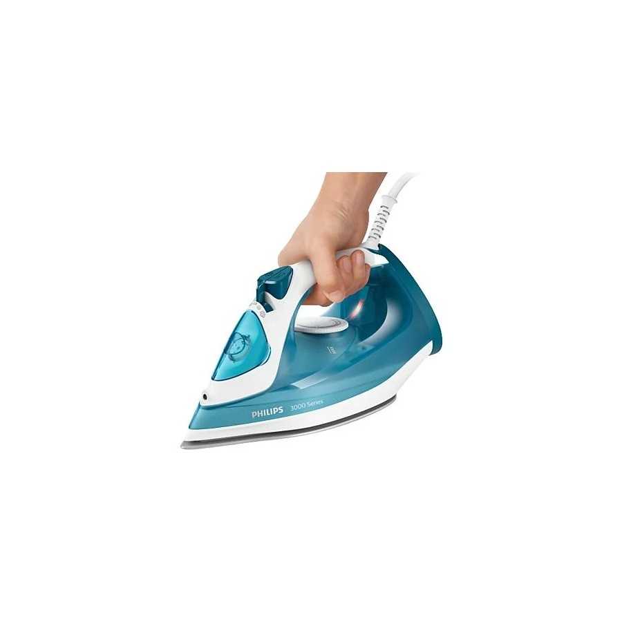 Plancha de vapor - Philips DST3011/20, 140, 0.3 L, Vapor vertical, Azul
