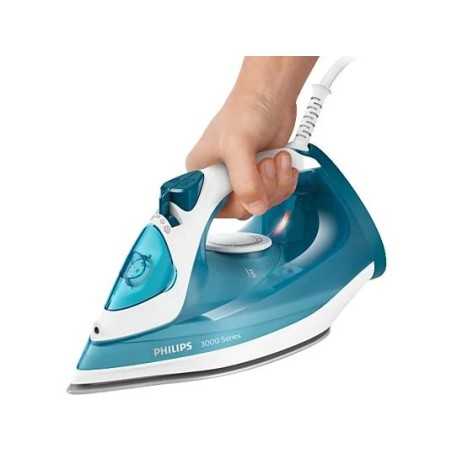Plancha de vapor - Philips DST3011/20, 140, 0.3 L, Vapor vertical, Azul