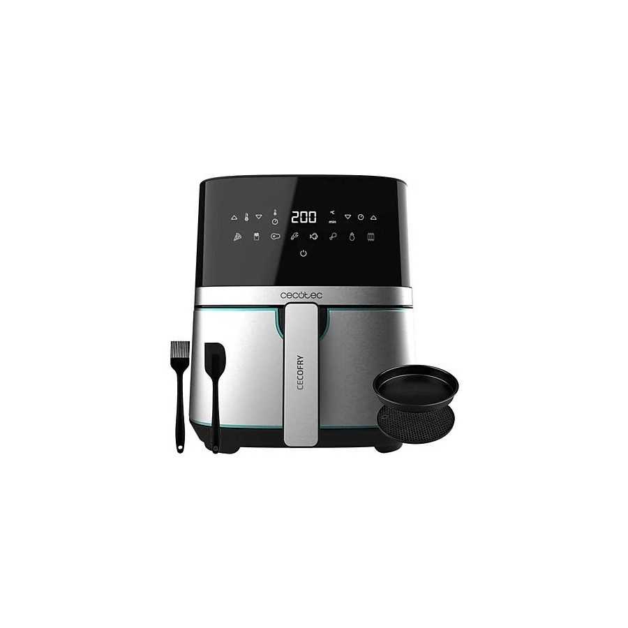 Freidora de aire - Cecotec Cecofry Full Inox Pro 5500 con Accesorios, 1700 W, 8 Modos, 5.5 l, Plata