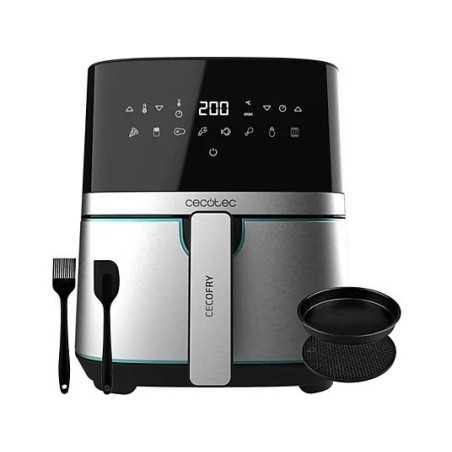 Freidora de aire - Cecotec Cecofry Full Inox Pro 5500 con Accesorios, 1700 W, 8 Modos, 5.5 l, Plata