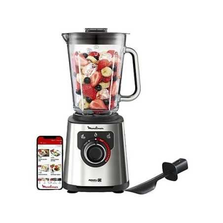 Batidora de vaso -1200 W, 2 L, 6 Cuchillas, Velocidad Regulable, Tecnología Powelix, 3 Programas, Táctil, Acero Inox.