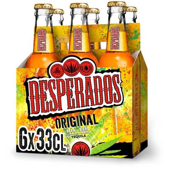 Pack 6 Bottles of Beer with Desperados Tequila 33 cl