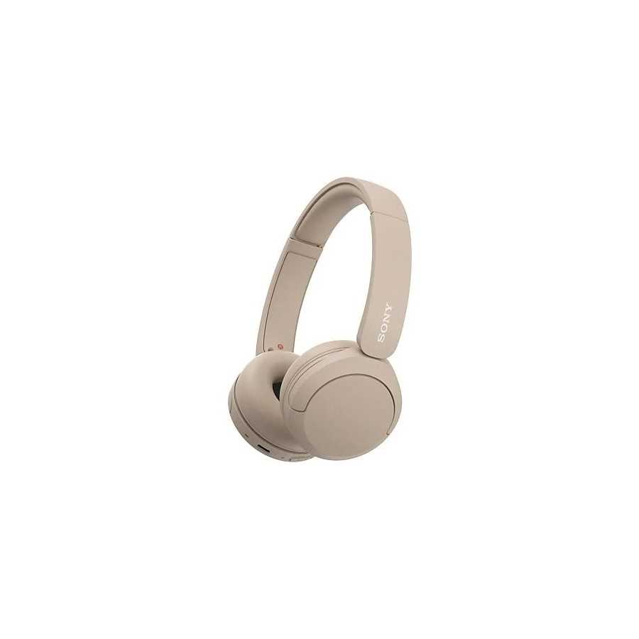 Auriculares inalámbricos - Sony WH-CH520, Bluetooth, 50 horas de autonomía, Carga rápida, 360 Audio, Conexión multipe, Beige