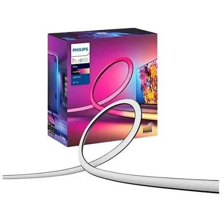 Luces LED - Philips Hue Play Gradient Lightstrip, Tira LED para TV de 55", 6500 K, Luz blanca y color