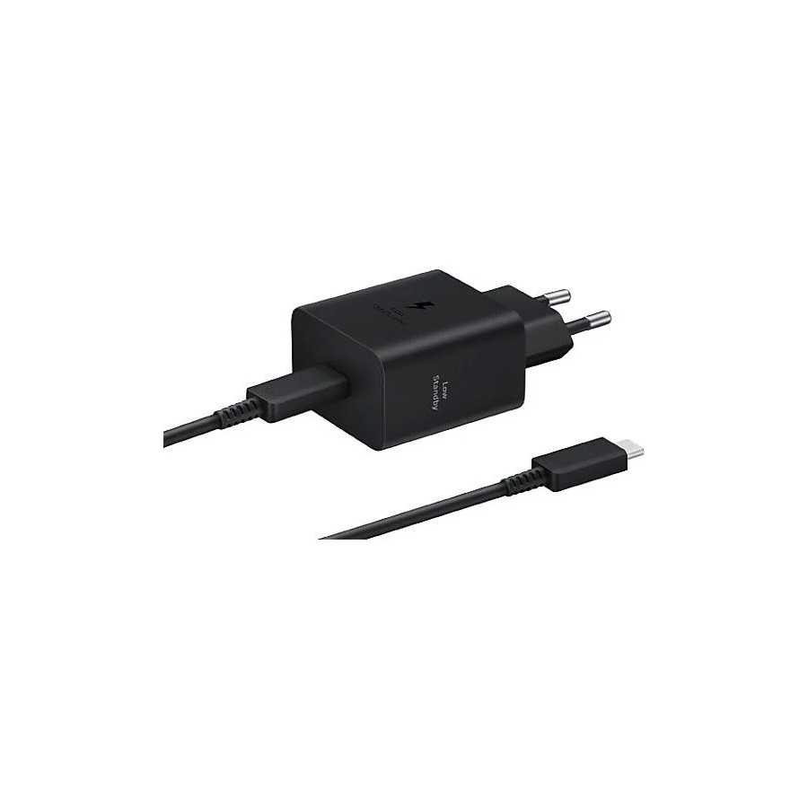 Cargador - Samsung 45 W, Super rápido, Con cable, 20 V, Negro