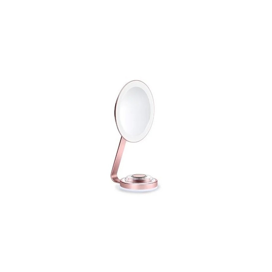 Espejo lumínico - Babyliss10 Niveles de aumento, Iluminación LED, 3 Configuraciones de luz, Rosa