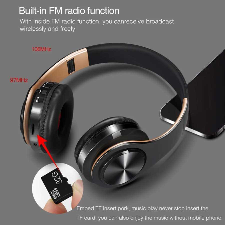 Auriculares inalámbricos con Bluetooth, dispositivo de audio estéreo, 