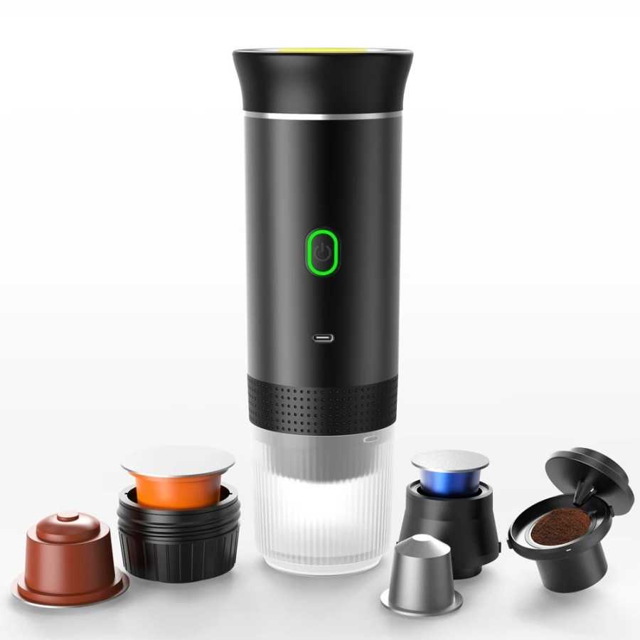Máquina de café Espresso portátil eléctrica inalámbrica para coche y h Máquina de café Espresso portátil eléctrica inalámbrica para coche y h