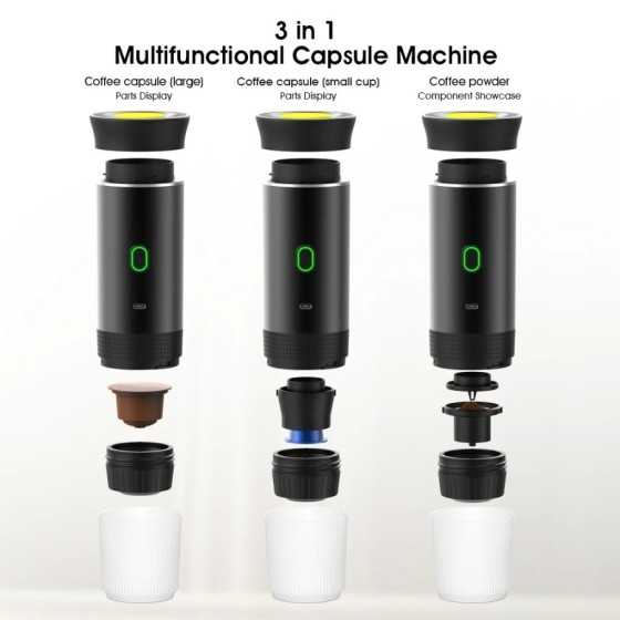 Máquina de café Espresso portátil eléctrica inalámbrica para coche y h Máquina de café Espresso portátil eléctrica inalámbrica para coche y h