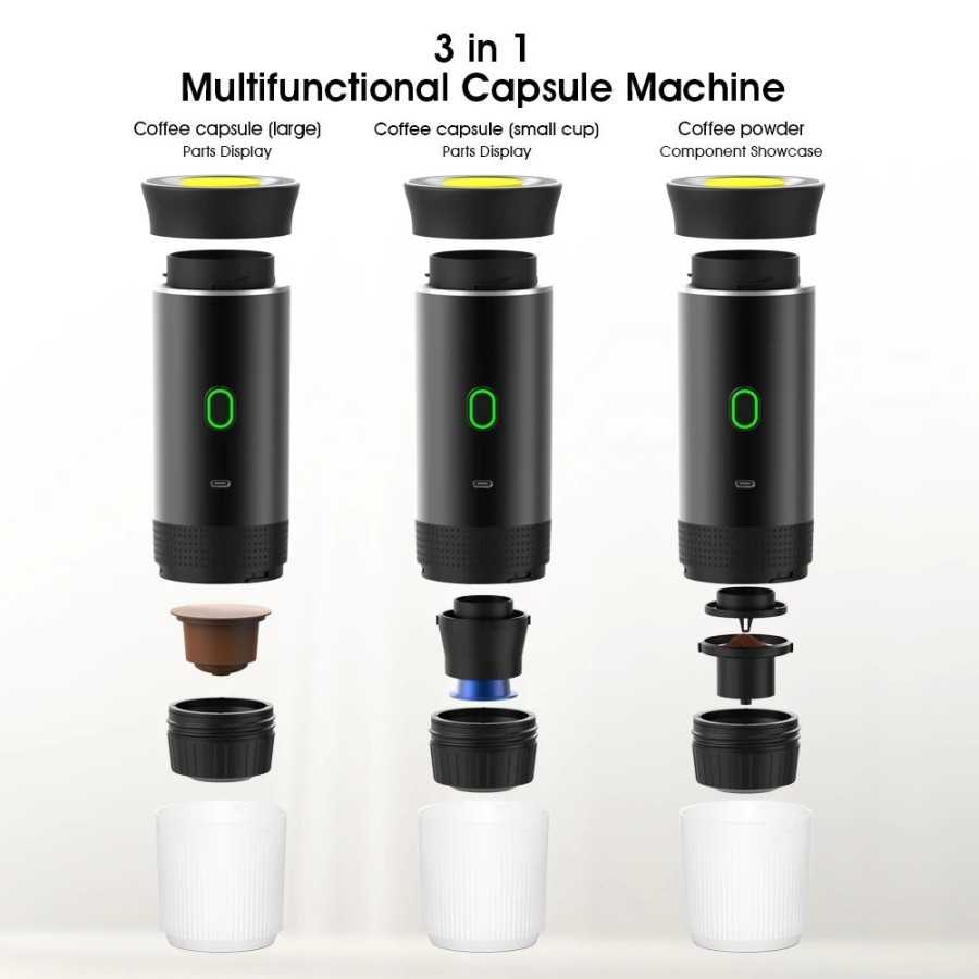 Máquina de café Espresso portátil eléctrica inalámbrica para coche y h