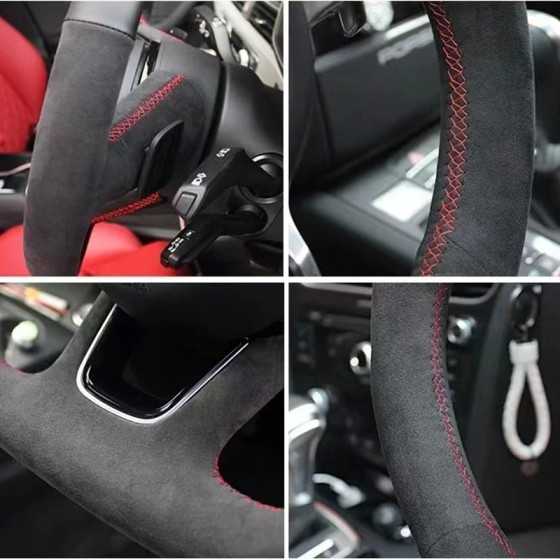 Funda personalizada para volante de coche, protector antideslizante de