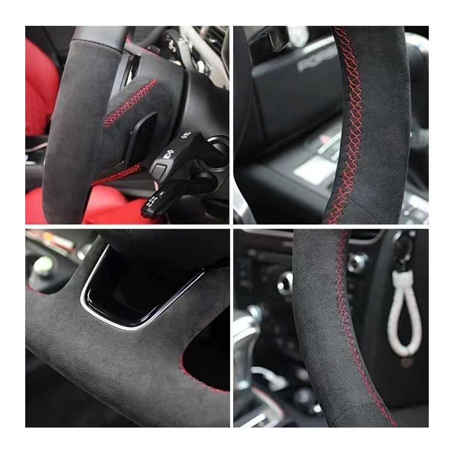 Funda personalizada para volante de coche, protector antideslizante de