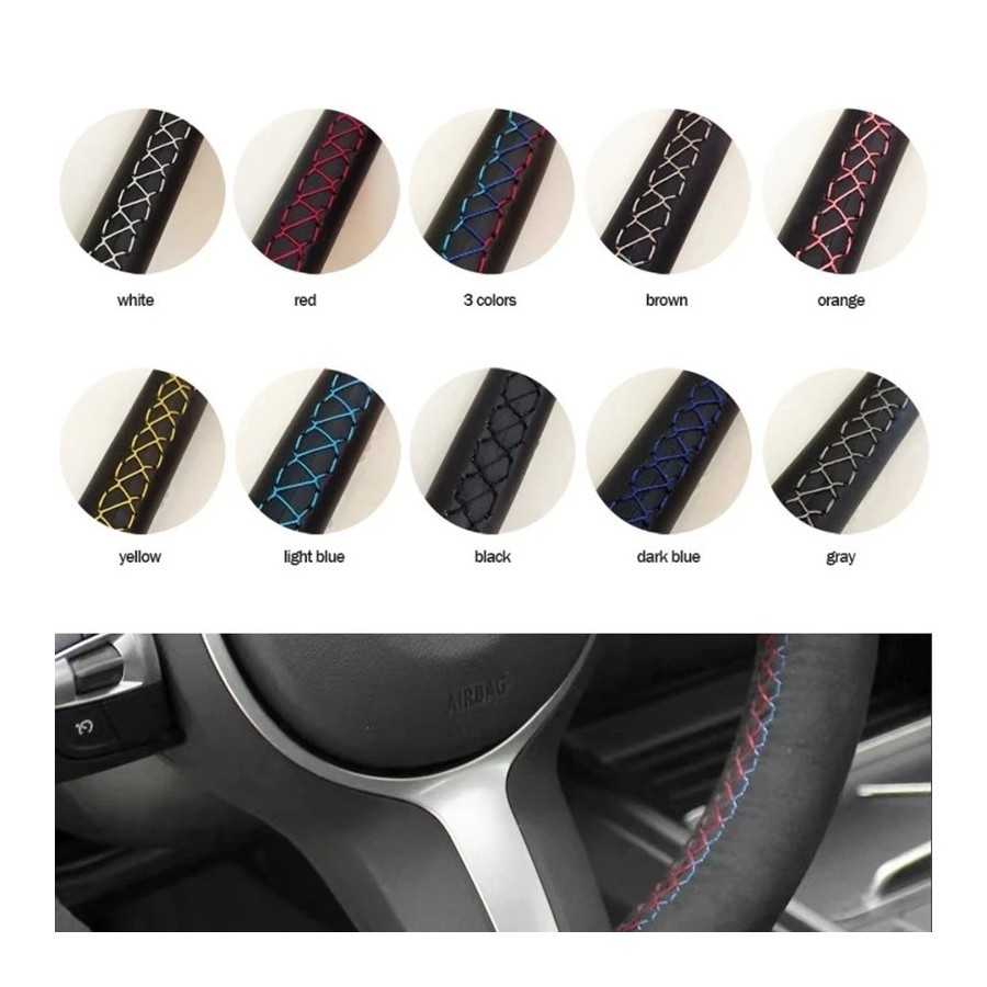 Funda personalizada para volante de coche, protector antideslizante de