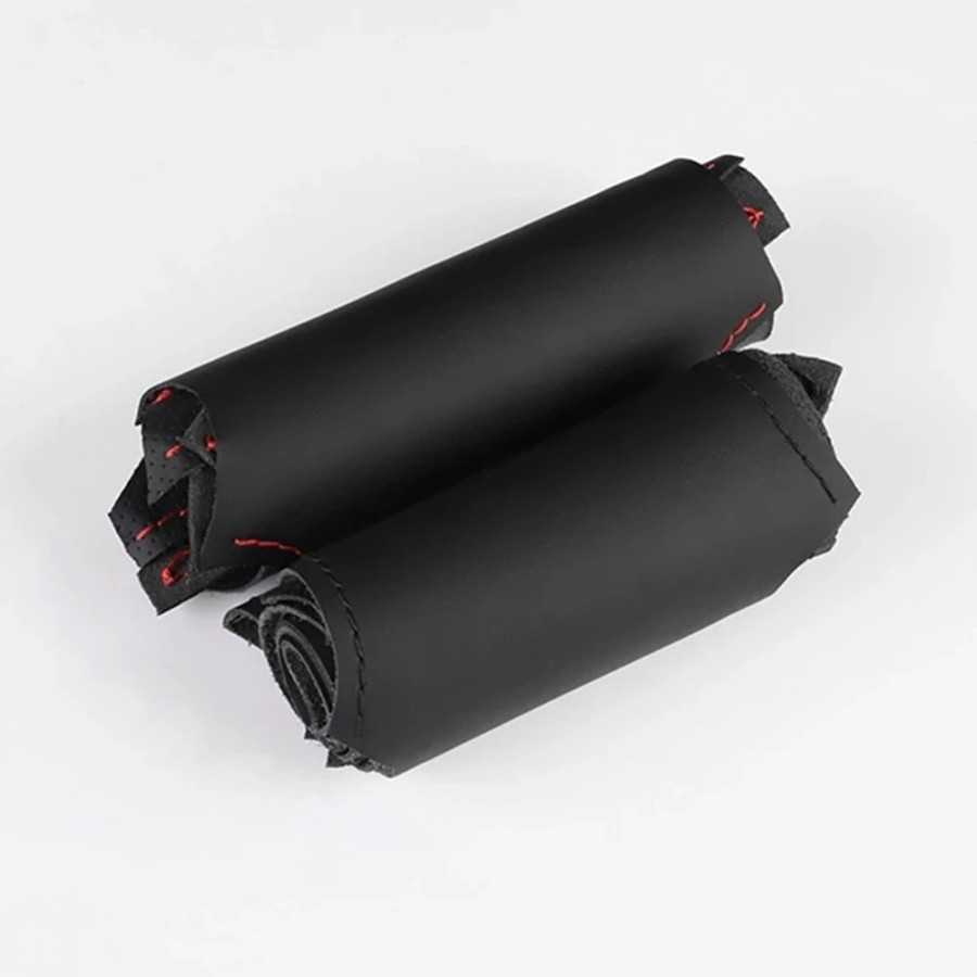 Cubierta de cuero Artificial antideslizante para volante de coche, acc