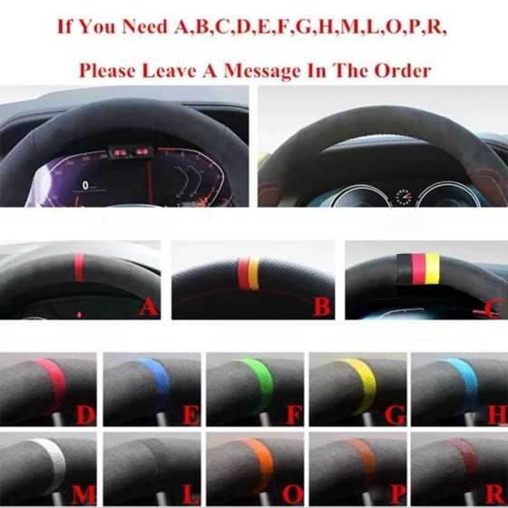 Cubierta de cuero Artificial antideslizante para volante de coche, acc Cubierta de cuero Artificial antideslizante para volante de coche, acc