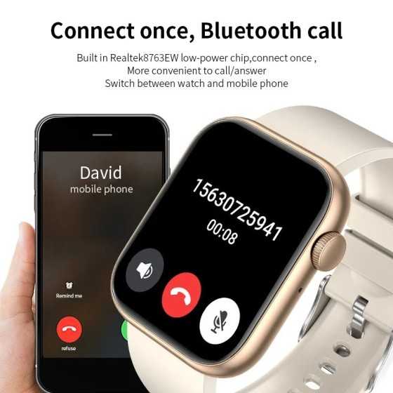 LIGE-reloj inteligente para hombre y mujer, pulsera de Fitness con carga inalámbrica, Bluetooth, llamadas, personalizado, 2024