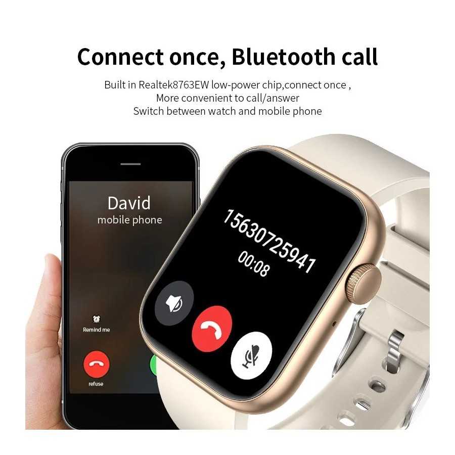 LIGE-reloj inteligente para hombre y mujer, pulsera de Fitness con carga inalámbrica, Bluetooth, llamadas, personalizado, 2024