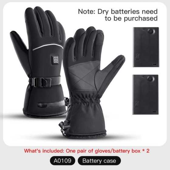 Guantes calefactados eléctricos para motocicleta, guantes calefactable