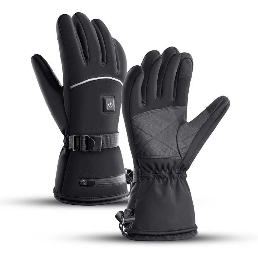 Guantes calefactados eléctricos para motocicleta, guantes calefactable