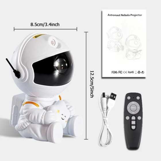 Proyector de estrellas Galaxy, luz nocturna, astronauta, proyector espacial, nebulosa estrellada, lámpara LED de techo para dorm