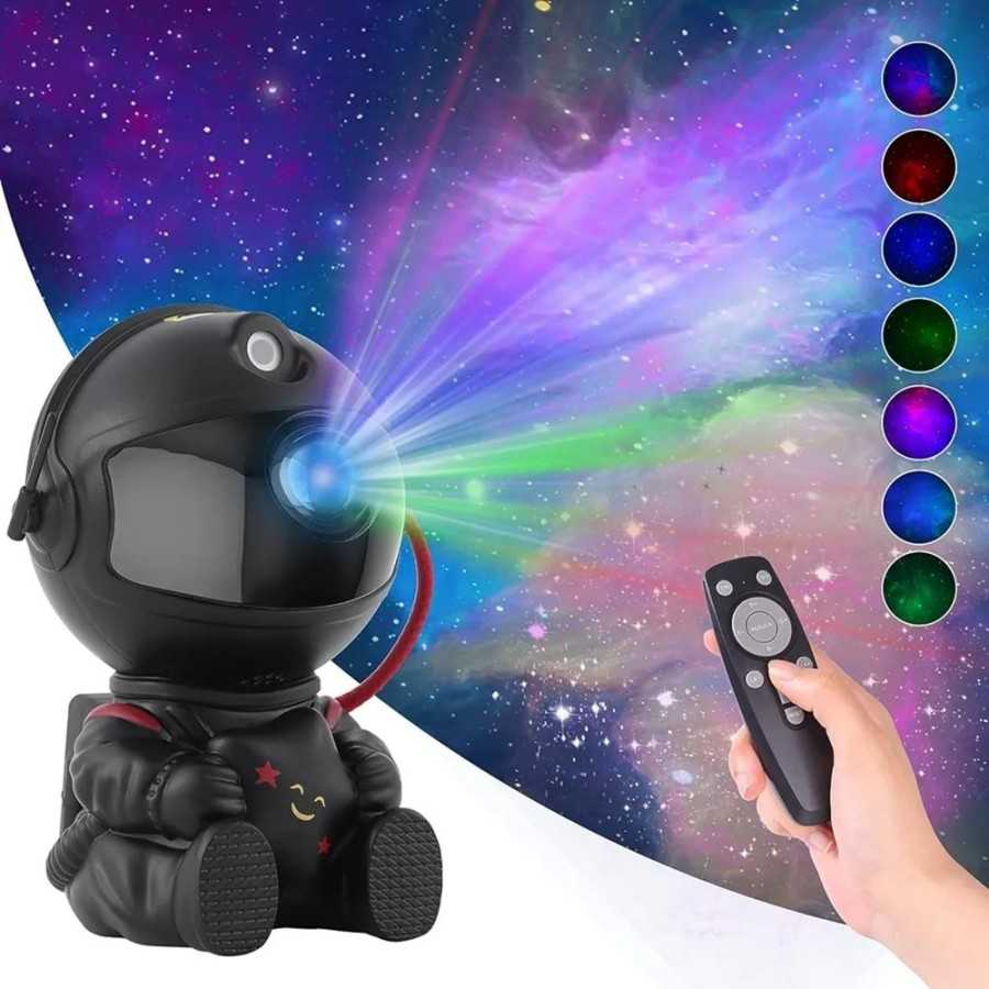 Proyector de estrellas Galaxy, luz nocturna, astronauta, proyector espacial, nebulosa estrellada, lámpara LED de techo para dorm